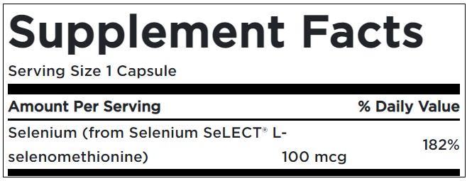 Selenium 100 mcg 200 caps - Swanson