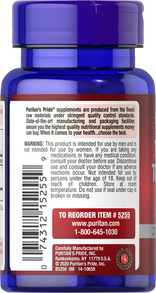 Tribulus terrestris 250 mg 90 caps - Puritan's Pride