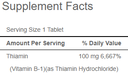 Vitamin B-1 100 mg 100 tabs - Puritan's Pride