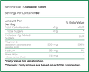 Vitamina C 500 mg 60 tabletas masticables