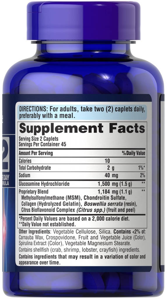 Triple strength glucosamine chondroitin MSM 90 tabs - Puritan's Pride
