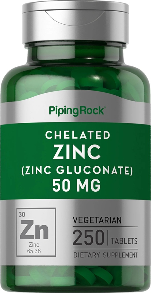 Zinc quelado 50 mg 250 tabletas