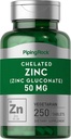 Zinc quelado 50 mg 250 tabletas