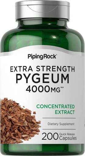 Pygeum 4,000 mg 200 cápsulas - De alta concentración