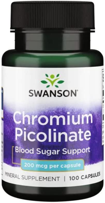 Picolinato de cromo 200 mcg 100 cápsulas