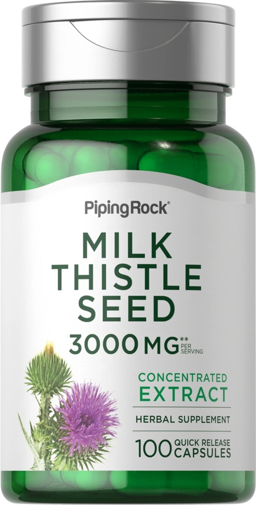 Extracto de cardo lechero 3,000 mg 100 cápsulas