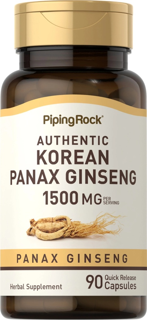 Ginseng coreano 1,500 mg 90 cápsulas