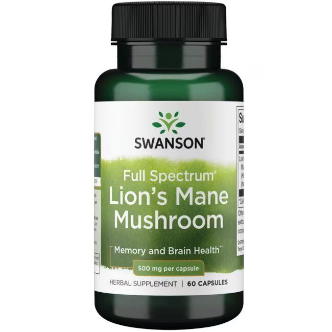 [SW1096] Hongo melena de león de espectro completo 500 mg 60 cápsulas