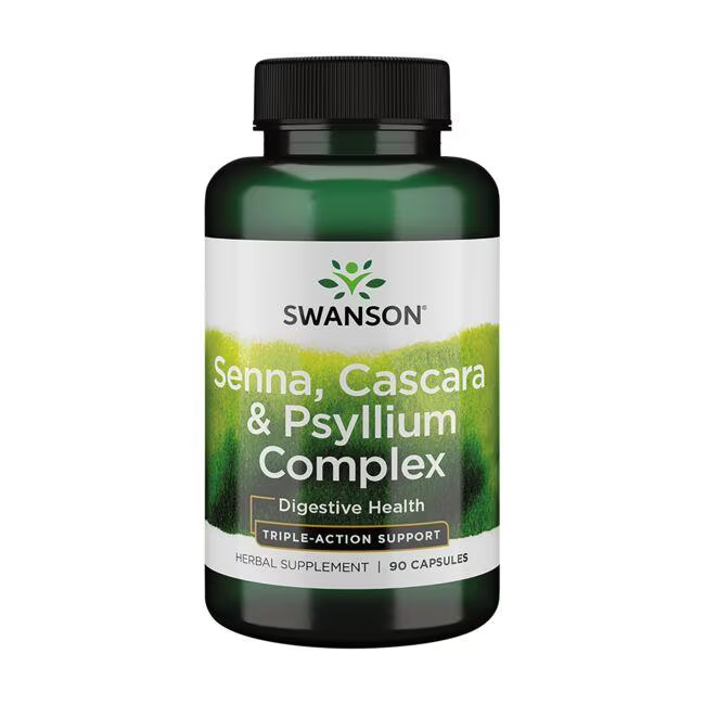 [SW1137] Senna, Cascara and Psyllium complex 90 caps digestive health - Swanson