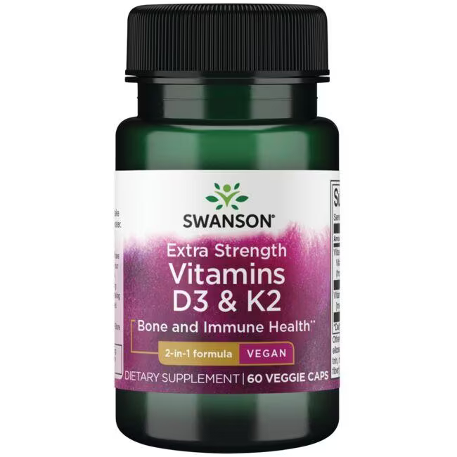 [SW1809] Vitaminas D3 y K2 60 cápsulas extra fuerte