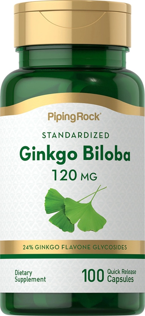 Ginkgo Biloba 120 mg 100 caps - Piping Rock
