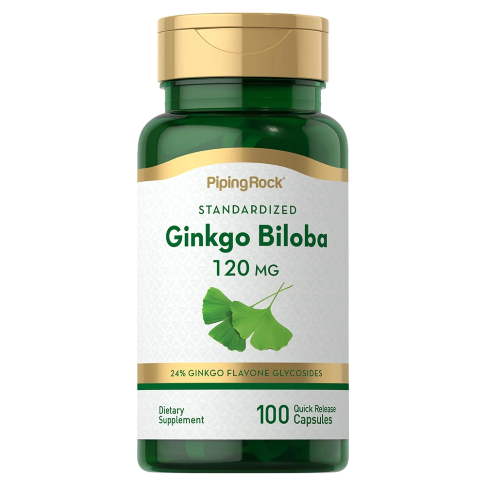 Ginkgo Biloba 120 mg 100 caps - Piping Rock
