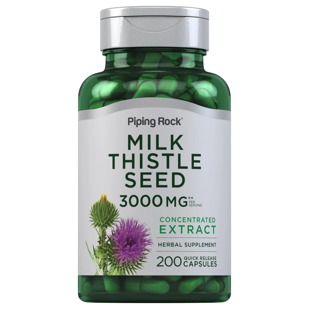 Extracto de semilla de cardo lechero 3,000 mg 200 cápsulas