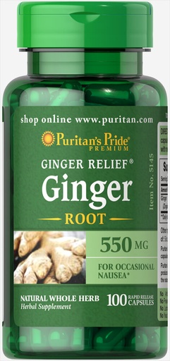 Raíz de jengibre 550 mg 100 cápsulas