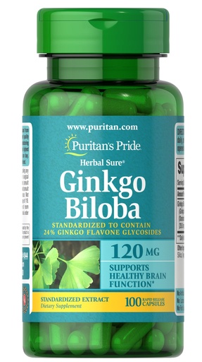Ginkgo Biloba extracto estandarizado 120 mg 100 cápsulas