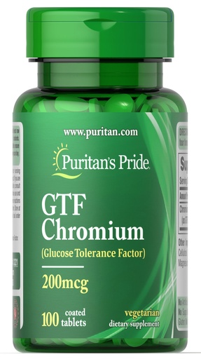 [3221] Cromo GTF 200 mcg 100 tabletas (factor de tolerancia de glucosa)