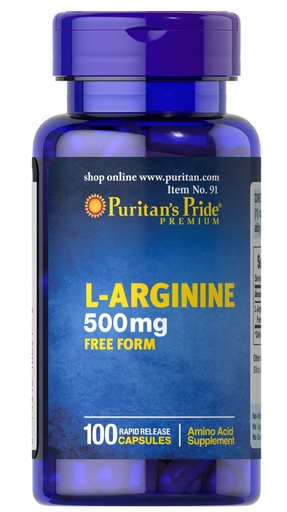 L - Arginina 500 mg 100 cápsulas