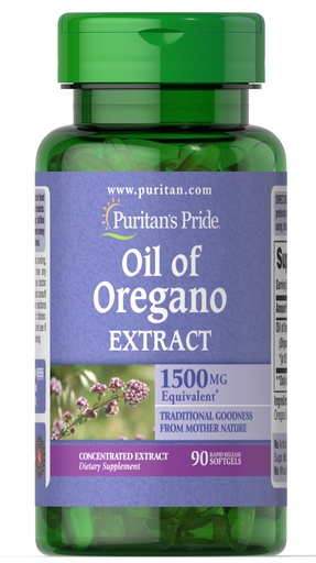 Extracto de aceite de orégano 150 mg 90 cápsulas blandas