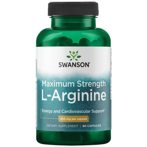 [SW1713] L-Arginina 850 mg 90 cápsulas Ayuda a la producción de músculo y salud del corazón