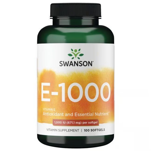 Vitamina E 1000 unidades 100 cápsulas blandas